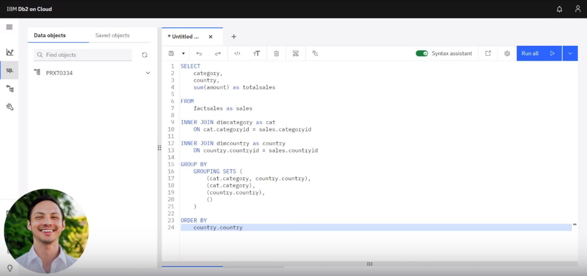 LAB: Watch me run aggregation queries and create a Materialized Query Table on a DB2 production data warehouse instance